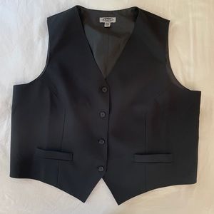 EDWARDS mens XL black 4 button vest Classic pockets machine wash polyester lined